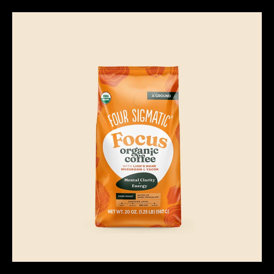 Four Sigmatic Focus Ground Coffee Dark 20-ounce bag