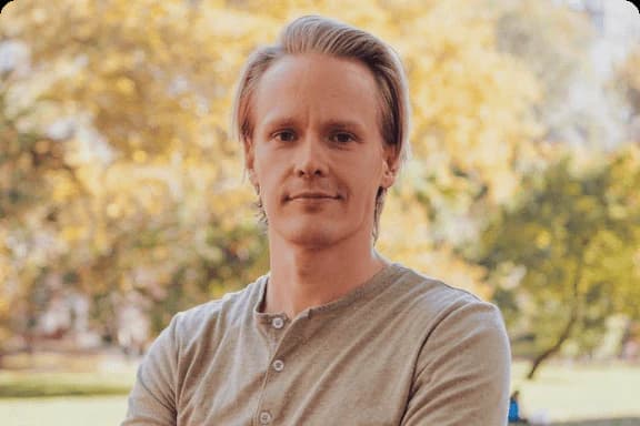 Four Sigmatic founder Tero Isokauppila pictured on the About page