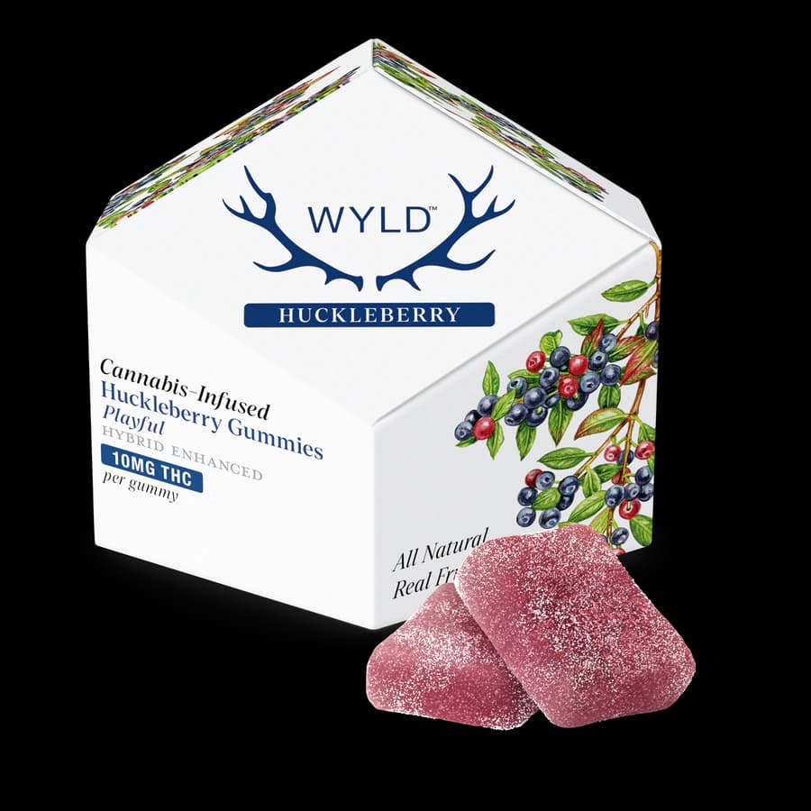 Huckleberry Gummies packaging from Wyld