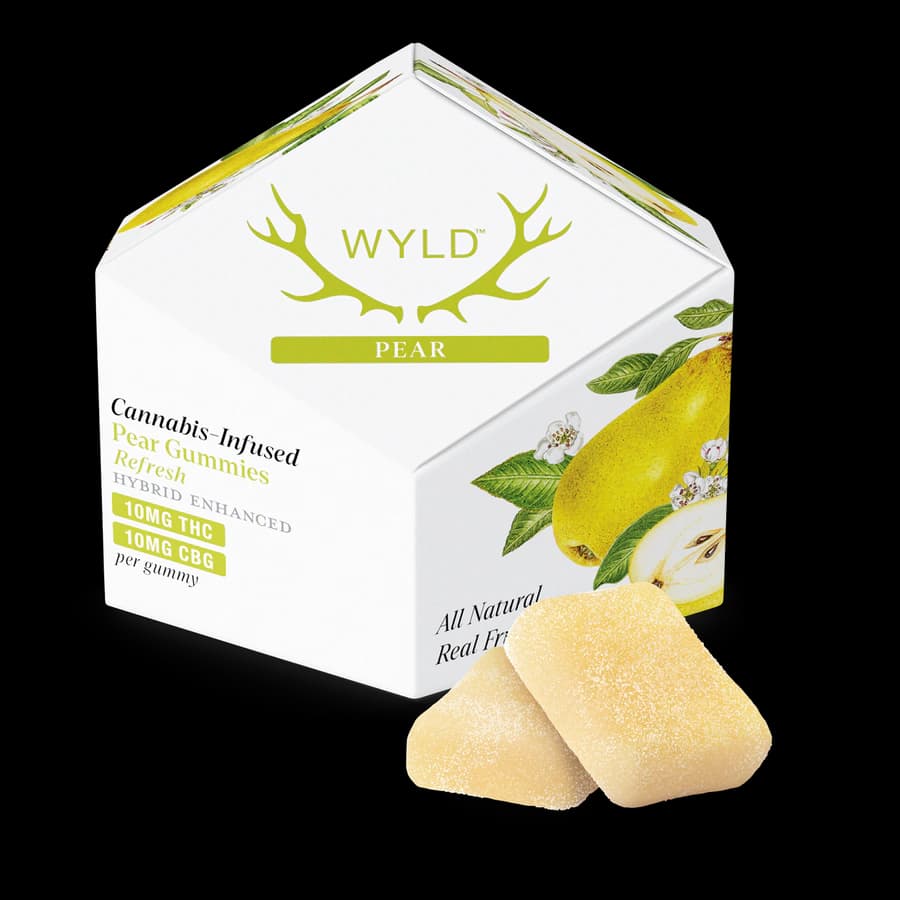 Pear Gummies packaging from Wyld