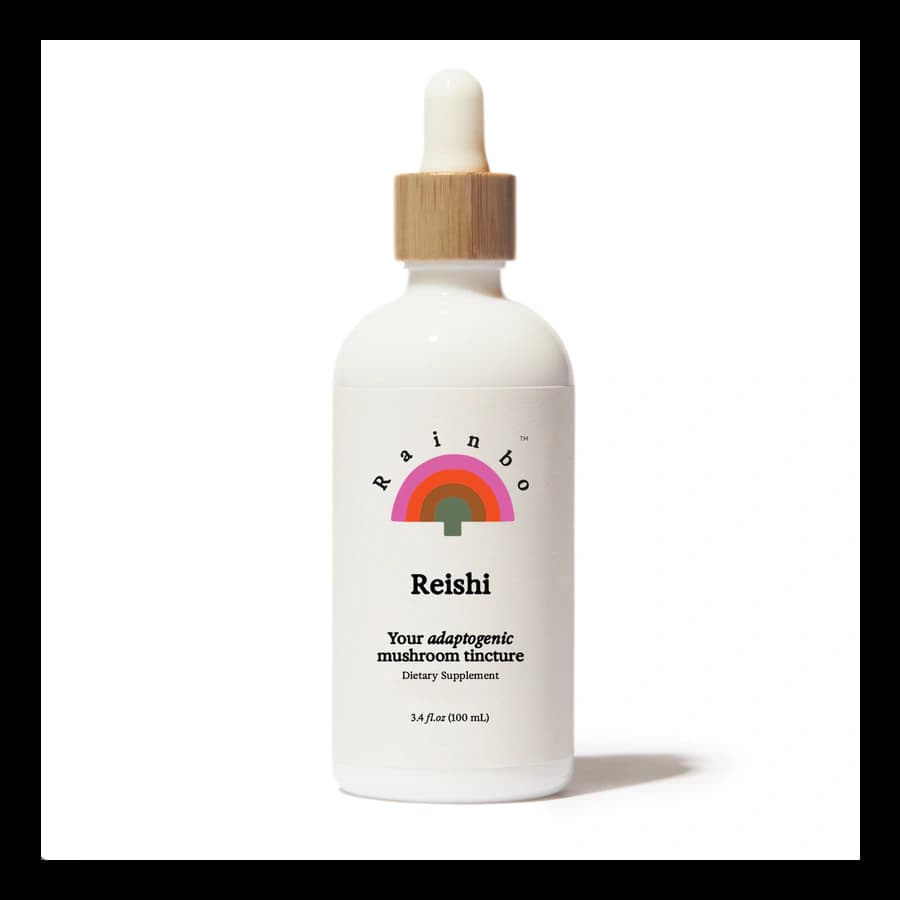 Rainbo Reishi mushroom tincture bottle